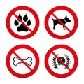 Pets icons. Cat paw with clutches sign