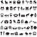 Pets icons set