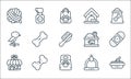 Pets line icons. linear set. quality vector line set such as tray, pet food, pet shop, hanger, dog biscuit, bird, canned food, dog