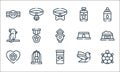 Pets line icons. linear set. quality vector line set such as turtle, fish food, pet, bird, birdcage, parrot, dog food, shampoo,