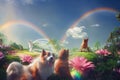 pets paradise of dogs and cats Royalty Free Stock Photo