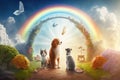 pets paradise of dogs and cats Royalty Free Stock Photo