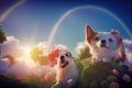 pets paradise of dogs and cats Royalty Free Stock Photo