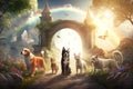 pets paradise of dogs and cats Royalty Free Stock Photo