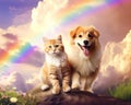 Pets paradise of dogs and cats. Royalty Free Stock Photo