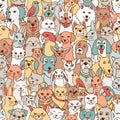 Pets seamless pattern Royalty Free Stock Photo