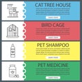 Pets supplies web banner templates set Royalty Free Stock Photo