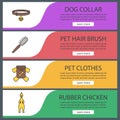 Pets suppplies web banner templates set Royalty Free Stock Photo