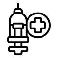 Pets vaccination icon outline vector. Pet animal