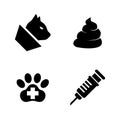 Pets Vet Clinic, Veterinary Medicine. Simple Related Vector Icons