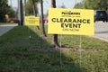 tor, canada - august 16, 2023: petsmart anything for pets clearance event on now yellow sign on metal 79 p 17 h Royalty Free Stock Photo