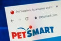 Petsmart.com Web Site. Selective focus.