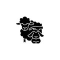 Petting zoo black glyph icon