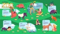 Petting Zoo Flat Infographics