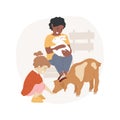 Petting zoo isolated cartoon vector illustrations. Royalty Free Stock Photo