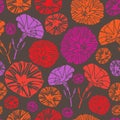 Petunia Garden -Flowers in Bloom seamless repeat pattern