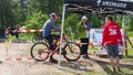 Petzen,Austria - June 30 - curtis keene enduro mountainbike racer waits before start of stage 3 of Enduro World Series EWS #4 Pe