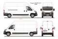 Peugeot Boxer Cargo Delivery Van 2017 L3H3 Blueprint