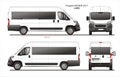 Peugeot Boxer Passenger Van 2017 L4H2 Blueprint Royalty Free Stock Photo