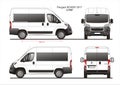 Peugeot Boxer Passenger Van 2017 L1H2 Blueprint Royalty Free Stock Photo