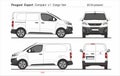 Peugeot Expert Cargo Compact Van L1 2016-present Royalty Free Stock Photo