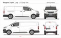 Peugeot Expert Cargo Long Van L3 2016-present Royalty Free Stock Photo