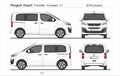 Peugeot Expert Traveller Compact Van L1 2016-present Royalty Free Stock Photo