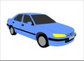 Peugeot 406 illustration Royalty Free Stock Photo