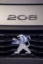 Peugeot logo closeup on a car grill