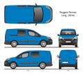 Peugeot partner Long 2016 Combi Professional Van Royalty Free Stock Photo