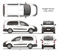 Peugeot partner Long 2016 Professional Van Royalty Free Stock Photo