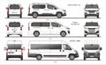 Set of Peugeot Van and Minivans 2018-present Royalty Free Stock Photo