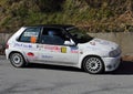 A Peugeot 106 race car involved in the race Royalty Free Stock Photo