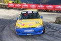 A Peugeot 106 race car involved in the race Royalty Free Stock Photo