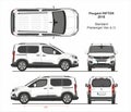 Peugeot RIFTER Passenger Van L1 2018-present Royalty Free Stock Photo