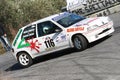 A Peugeot 106 during a timed speed trial in the second edition of the Ronda Di Albenga race that takes place ever