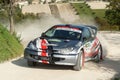 Peugeot 206 WRC car on race Rally Balcone delle Marche November 12, 2012 Royalty Free Stock Photo