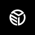 PEV letter logo design on black background. PEV creative initials letter logo concept. PEV letter design Royalty Free Stock Photo