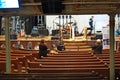 Pew seating in the Ryman Auditorium