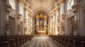 pews interior church building