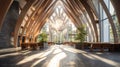 pews interior church building