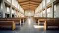 pews interior church building