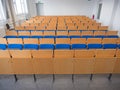 Pews in the seminar room