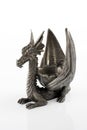 Pewter Chinese Dragon Royalty Free Stock Photo