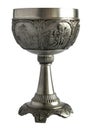 Vintage pewter wine goblet