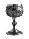 Pewter wine goblet