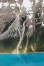 Peyto lake and mountain slope Royalty Free Stock Photo