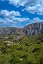 PeÃÂ±as de Bejes, municipality of Cantabria, Picos de Europa, Spain,aerial view from the mountain top Royalty Free Stock Photo