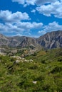 PeÃÂ±as de Bejes, municipality of Cantabria, Picos de Europa, Spain,aerial view from the mountain top Royalty Free Stock Photo