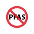 Pfas free sign icon simple design